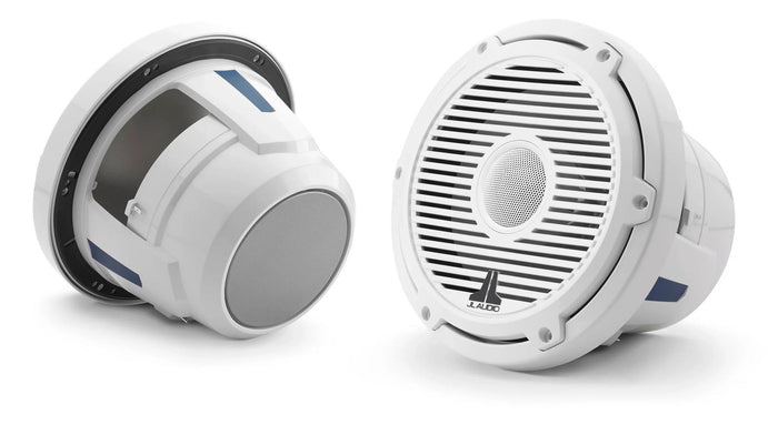 JL Audio M6 8.8in Coaxial Speakers White Classic Grille — 1
