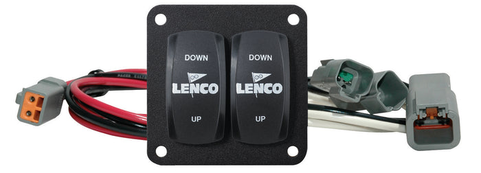 Lenco Double Rocker Switch Kit Single Actuator Systems 12vDC & 24vDC
