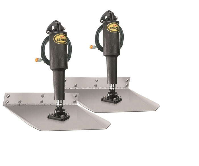 Lenco 12inx12in Standard Mount Trim Tab Kit 12v Requires Switch