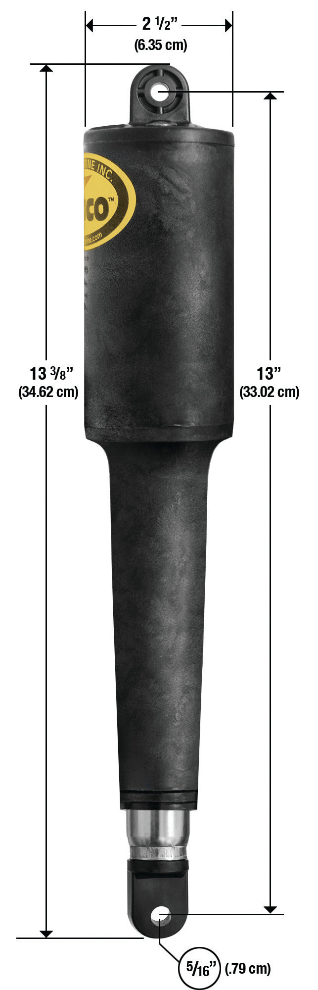 Lenco 4 1/4in Stroke Standard 102 Actuator 3/8in 12V