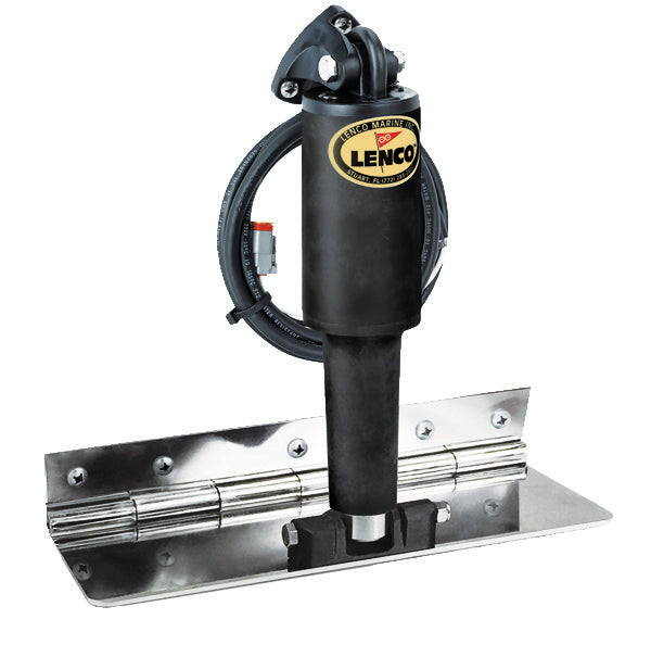 Lenco 4inx12in Limited Space Trim Tab Kit 12v Polished Finish
