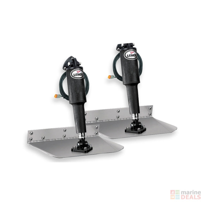 Lenco 12inx12in Standard Mount Trim tab Kit 12v Standard Integrated Switch
