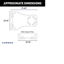 Lewmar SWA motor/Sandwich Mount - Black — 3