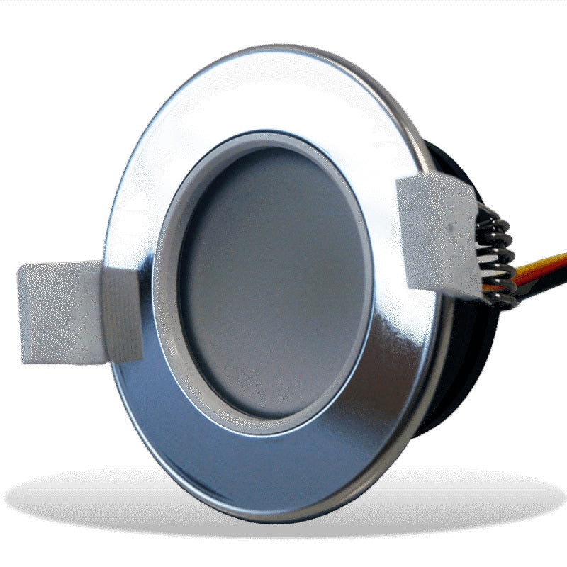 Lumishore LUX DL65 Downlight Full Spectrum CRGBW 12/24vDC 5 Watt Chrome Bezel