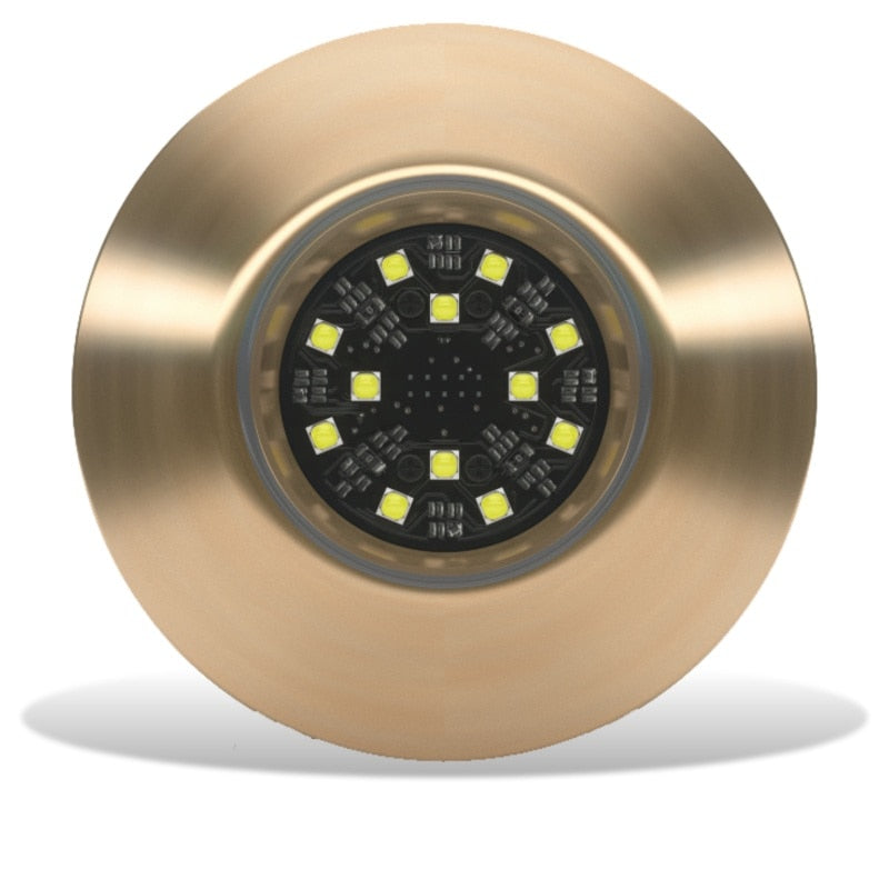 Lumishore ORA TIX404 Thru-Hull Mount Underwater White LED Bronze Housing 12/24vDC — 1