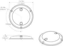 Lumitec Touch Dome White/Blue LED Light Stainless Finish 12/24v — 2