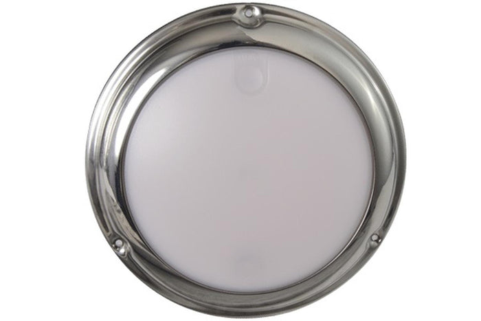 Lumitec Touch Dome White/Red LED Light Stainless Finish 12/24v — 1
