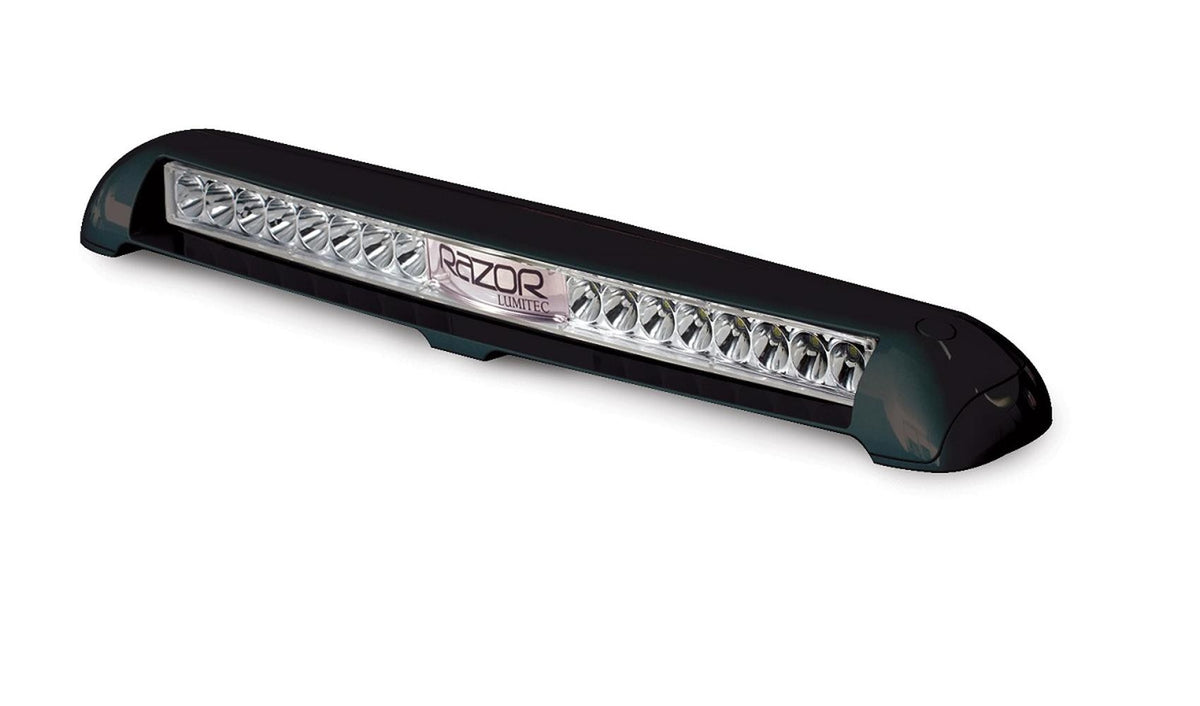 Lumitec Razor Flood Light Bar Flush Mount White LED Black Housing 12/24v — 1