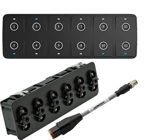 Maretron M-Power A3802-2 CKM Keypad - Number in Center Ring on Button with CKM NMEEA Cable