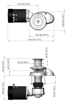 Maxwell RC8-6  Vertical 12v Windlass for 1/4in Chain & 1/2in Line — 2