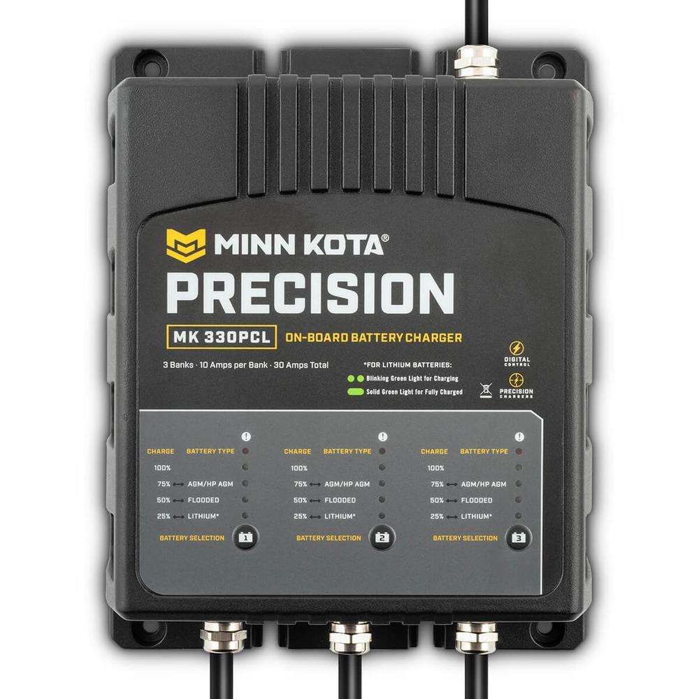 Minn Kota MK330PCL Precision Charger 3 Bank 10 Amps — 1