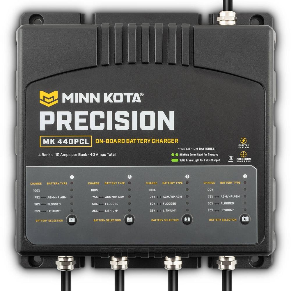 Minn Kota MK440PCL Precision Charger 4 Bank 10 Amps — 1