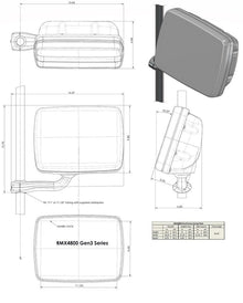 NAVPOD RMX4800-07 Railmount for Raymarine AXIOM 9 — 2