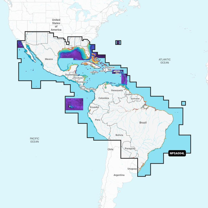 Navionics Platinum+  NPSA004L Mexico, Caribbean to Brazil microSD — 1