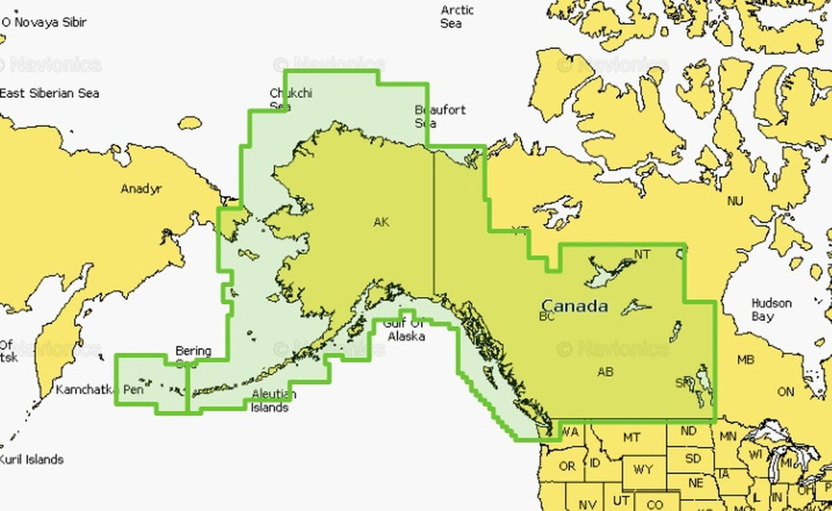 Navionics Platinum+ NPUS013R Canada, West and Alaska microSD — 1