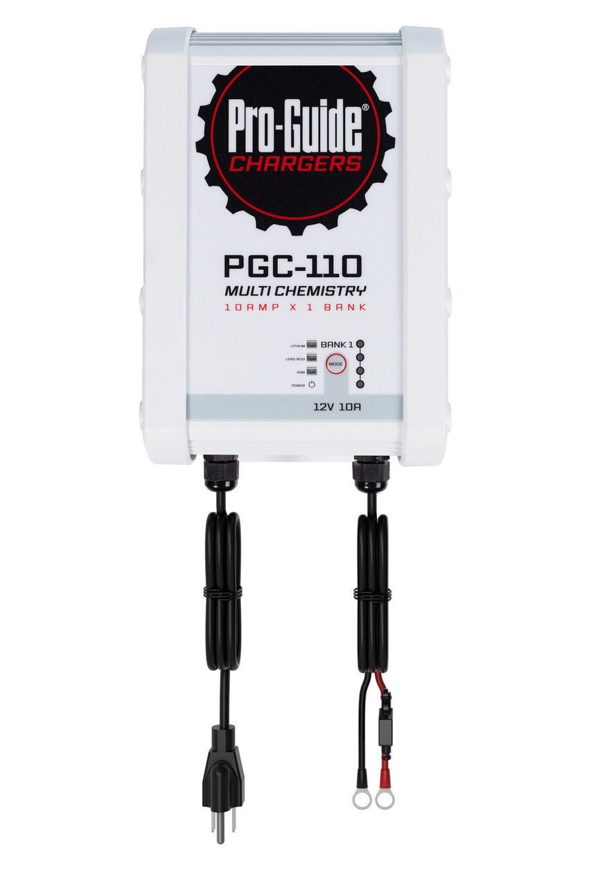 Pro-Guide PGC-110 1-Bank 12V 10A Lead acid/LiFePO4 On Board Charger, IP68 — 1