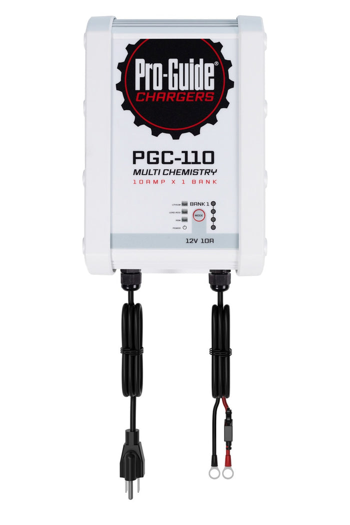 Pro-Guide PGC-110 1-Bank 12V 10A Lead acid/LiFePO4 On Board Charger, IP68 — 1