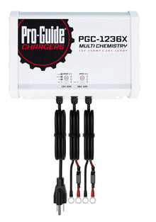 Pro-Guide PGC-1236X 2-Bank 1x12V/20A Lead Acid/LiFePo4 and 1x36V 10A LiFePO4 On Board Charger, IP68 — 1