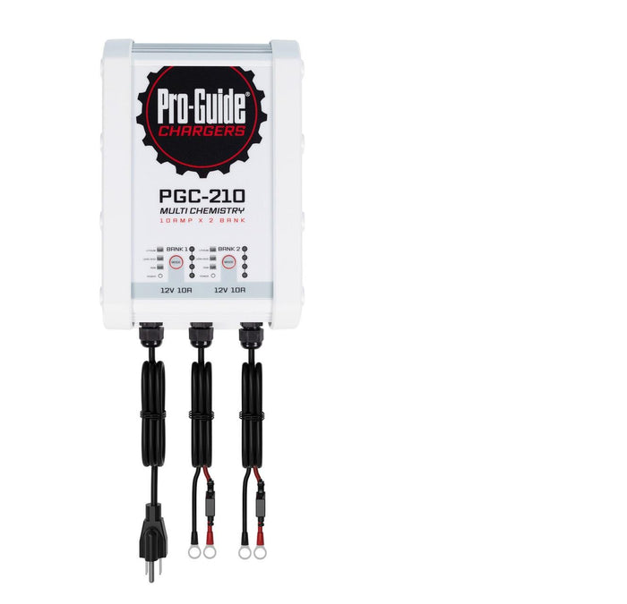 Pro-Guide PGC-210 2-Bank 12V 10A Lead Acid/LiFePO4 On Board Charger, IP68 — 1