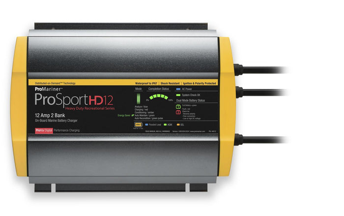 ProMariner ProSport HD 12 Gen4 12 Amp Battery Charger 12/24v 2 Bank 120v Input — 1