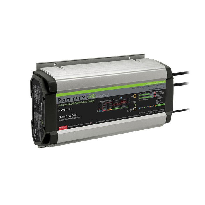 ProMariner ProTournament 240 24 Amp Battery Charger 12/24v 2 Bank 120v Input — 1