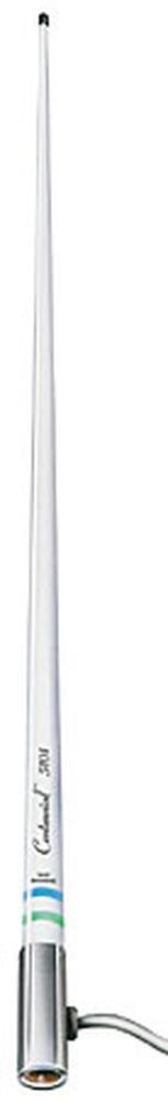 Shakespeare 5101 White 8ft 6dB VHF Antenna Chrome Ferrule 15ft RG58 Cable