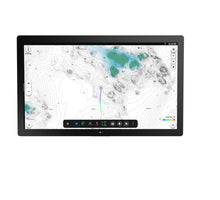 Simrad NSO 4-24. NEON OS, 24-inch Glass-bridge multi-function display. Qualcomm 8-core processor. Full HD touchscreen. Gigabit Ethernet, WIFI, Video In and Out. Next-generation C-MAP DISCOVER X chart included — 1