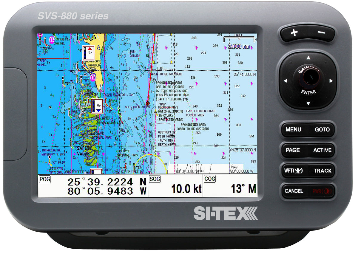 Sitex SVS-880C+ 8in Color Chartplotter With External Antenna