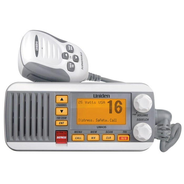 Uniden UM435 White VHF Class D DSC 25 Watt — 1
