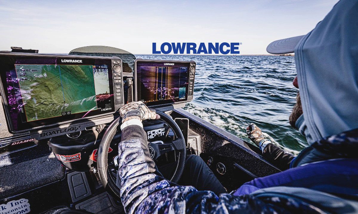 Lowrance chartplotters on a fishing boat