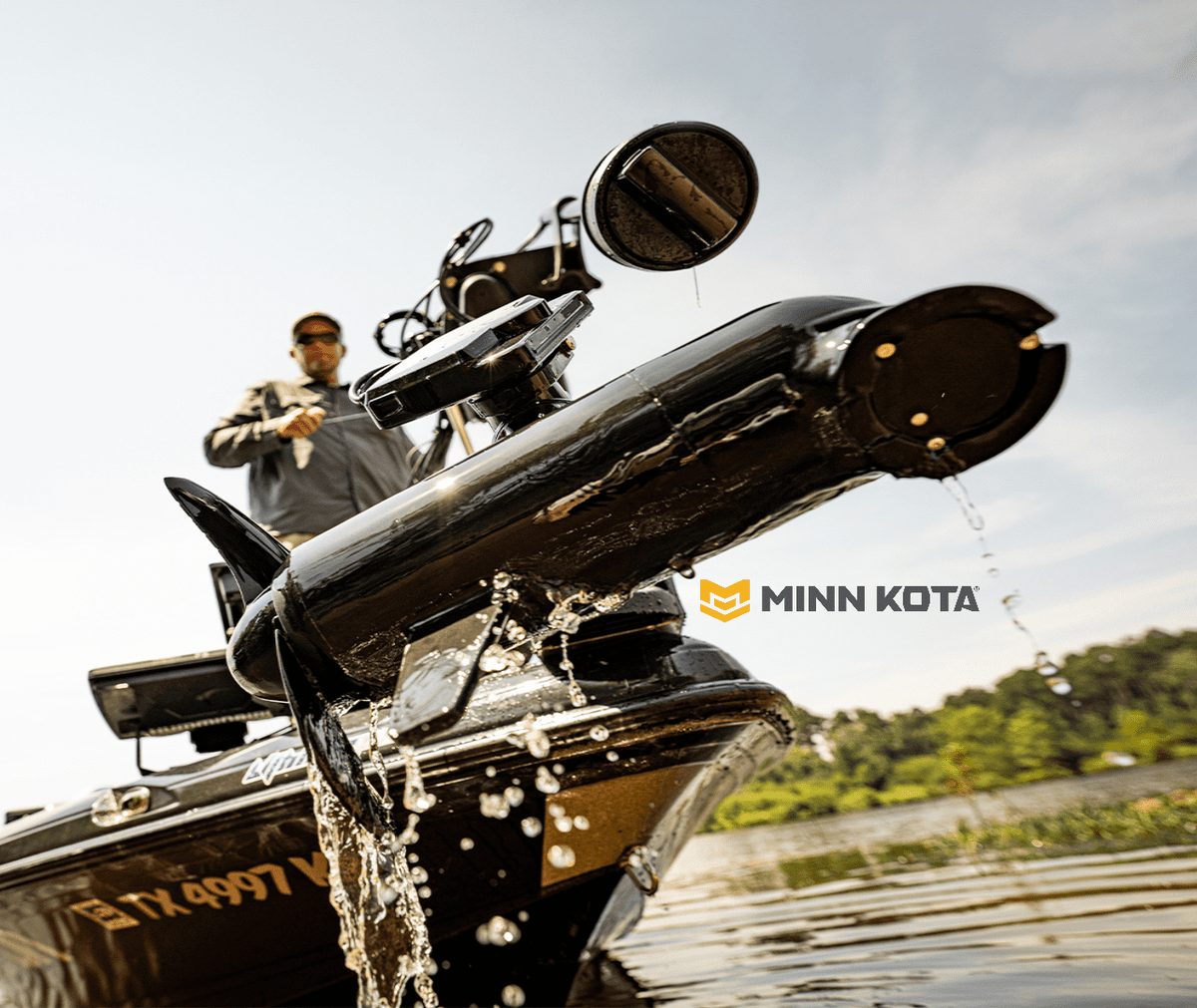Minn Kota trolling motor on the water