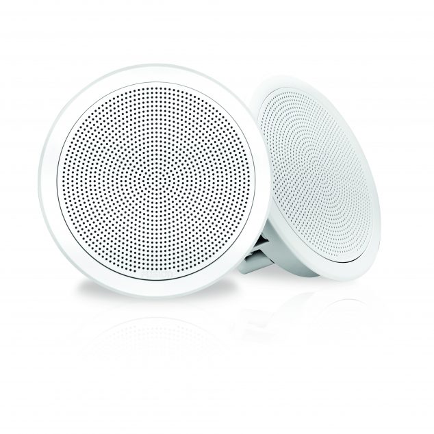 Fusion FM-F65RW 6"  White Round Flush Mount Speakers