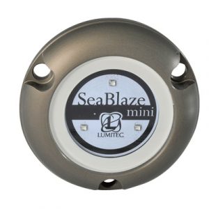 Lumitec Seablaze Mini Blue LED Underwater Light Brushed Finish 12/24v 2-Pack