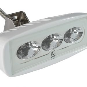 Lumitec CapreraLT Floodlight White LED Bracket Mount White Finish 12/24v