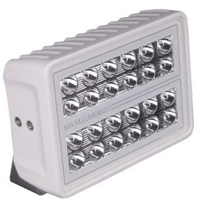 Lumitec Maxillume H120 Flood White LED Trunnion Mount White Finish 12/24v