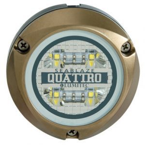 Lumitec Zambezi Quattro Blue/White FOR PONTOON BOATS Bronze Housing 12/24v LED