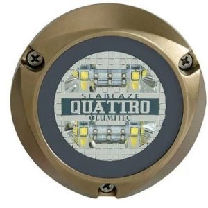 Lumitec Quattro Dual Color Blue/White Surface Mount Bronze Housing 12/24VDC
